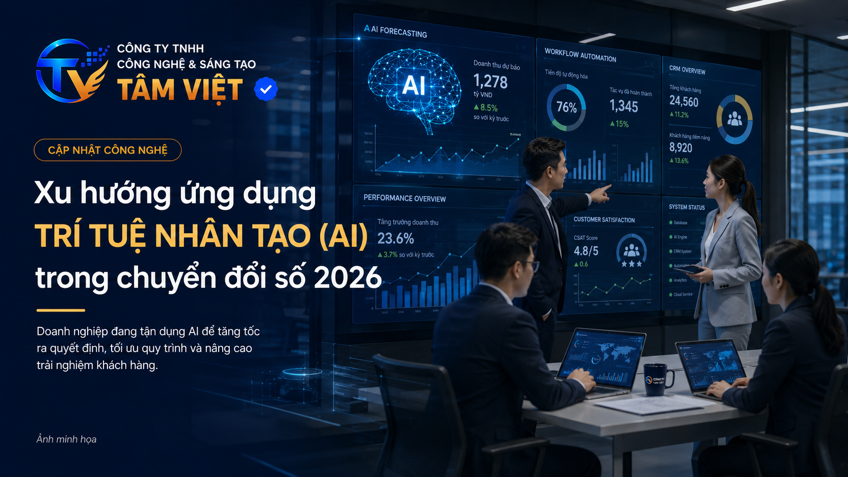 Xu hướng ứng dụng Trí Tuệ Nhân Tạo (AI) trong chuyển đổi số 2026